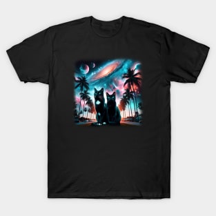 Florida Black Cats Night Lights T-Shirt